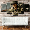 5 panel wall art canvas prints Call of duty WWII live room decor-1205 (3)