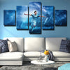 5 panel wall art canvas prints Citizens Agüero Starry sky home decor-1223 (3)