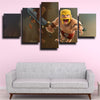 5 panel wall art canvas prints Clash Royale Barbarians live room decor-1513 (3)