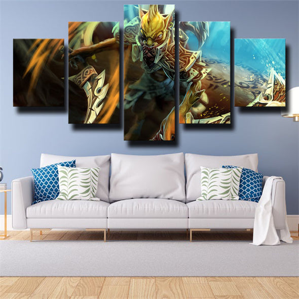 5 panel wall art canvas prints DOTA 2 Bounty Hunter decor picture-1255 (2)