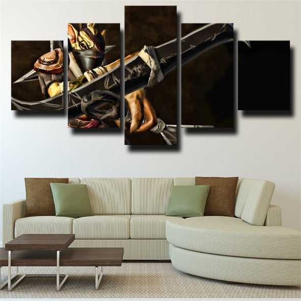 5 panel wall art canvas prints DOTA 2  Bounty Hunter live room decor-1253 (2)