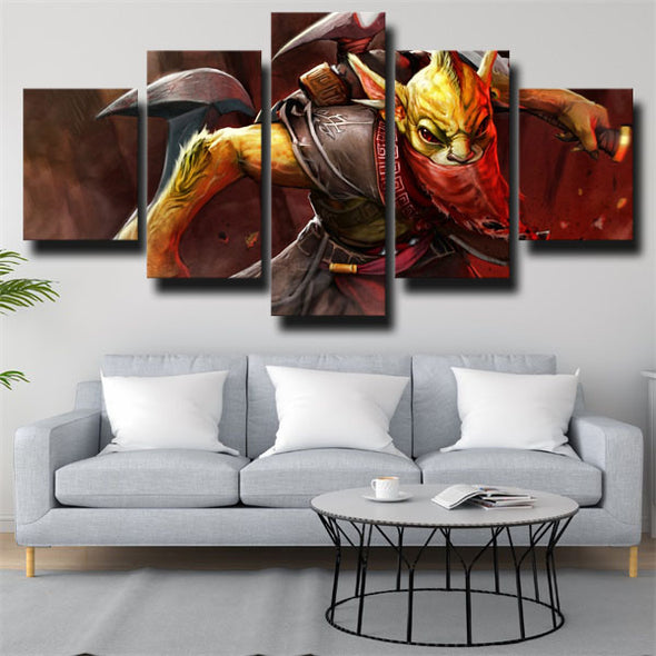 5 panel wall art canvas prints DOTA 2 Bounty Hunter wall decor-1252 (2)