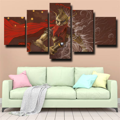 5 panel wall art canvas prints DOTA 2 Bounty Hunter wall picture-1254 (1)
