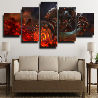 5 panel wall art canvas prints DOTA 2 Earthshaker home decor-1232 (1)