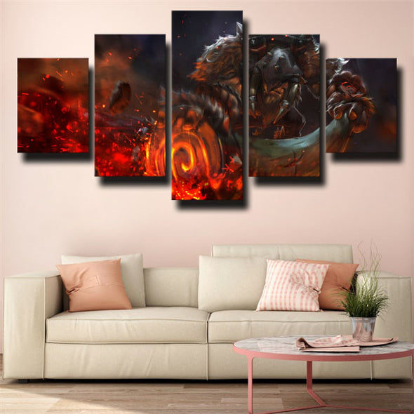 5 panel wall art canvas prints DOTA 2 Earthshaker home decor-1232 (2)