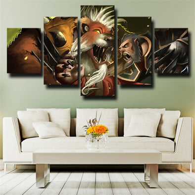 5 panel wall art canvas prints DOTA 2 Lycan wall picture-1363 (1)