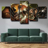 5 panel wall art canvas prints DOTA 2 Lycan wall picture-1363 (2)