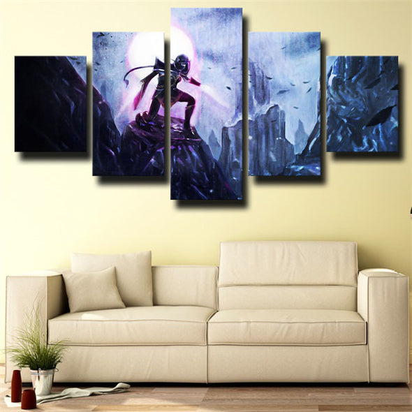 5 panel wall art canvas prints DOTA 2 Naga Siren decor picture-1386 (2)