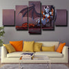 5 panel wall art canvas prints DOTA 2 Queen Of Pain decor picture-1417 (2)