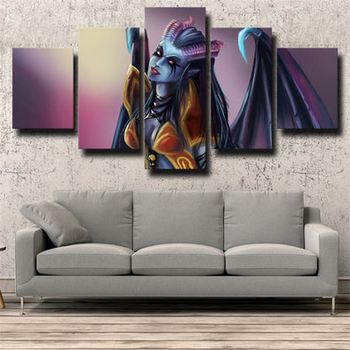 5 panel wall art canvas prints DOTA 2 Queen Of Pain wall picture-1416 (1)