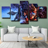 5 panel wall art canvas prints DOTA 2 Slark decor picture-1444 (2)