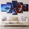 5 panel wall art canvas prints DOTA 2 Slark decor picture-1444 (3)