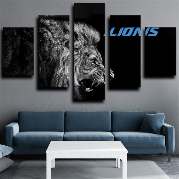 Detroit Lions Black Symbol