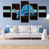 5 panel wall art canvas prints Detroit Lions wall picture-1213 (1)