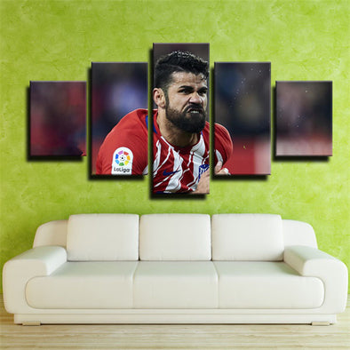 5 panel wall art canvas prints Diego Costa wall picture1206 (1)
