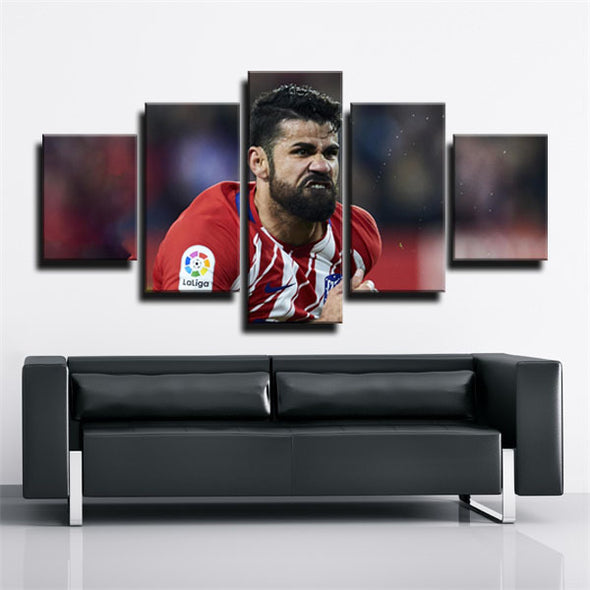 5 panel wall art canvas prints Diego Costa wall picture1206 (3)