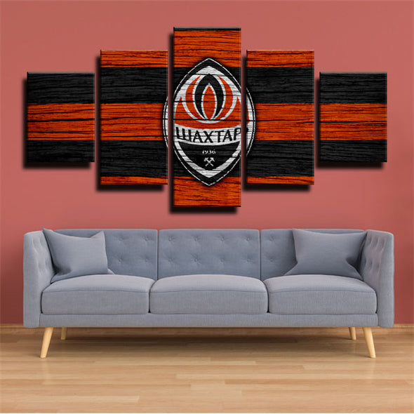 5 panel wall art canvas prints FC Shakhtar Donetsk Symbol home decor1202 (1)