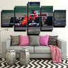 5 panel wall art canvas prints Formula 1 Car Ferrari live room decor-1200 (3)