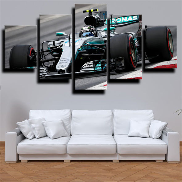 5 panel wall art canvas prints Formula 1 Car Mercedes AMG home decor-1200 (2)