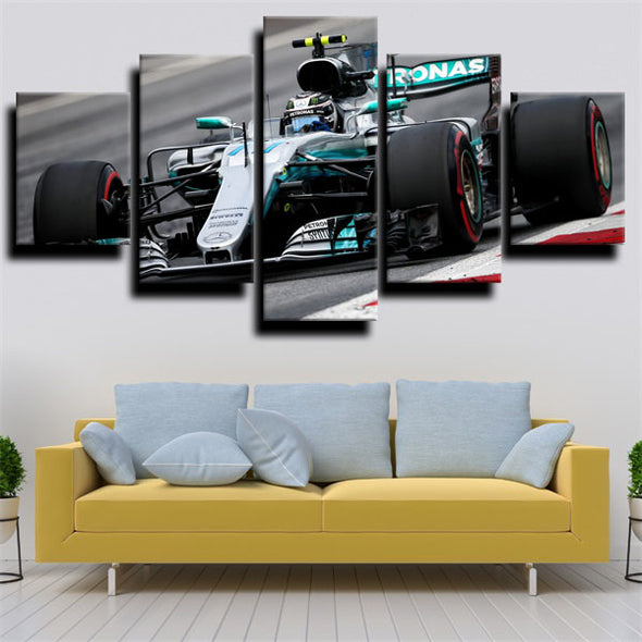 5 panel wall art canvas prints Formula 1 Car Mercedes AMG home decor-1200 (3)