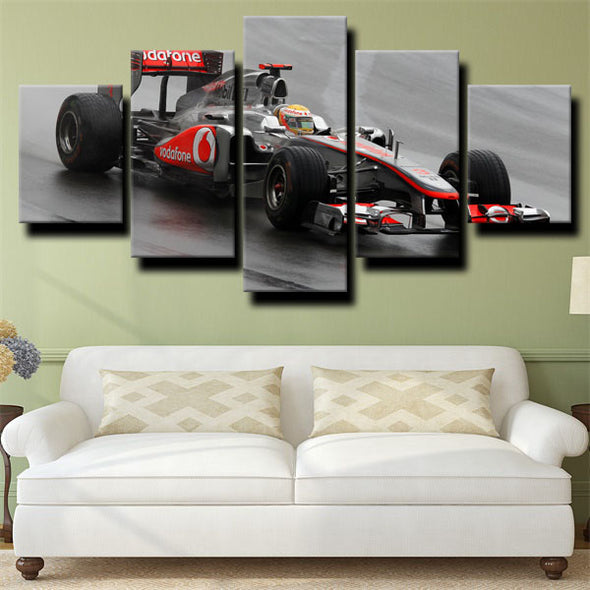 5 panel wall art canvas prints Formula 1 Car Mercedes AMG wall decor-1200 (1)