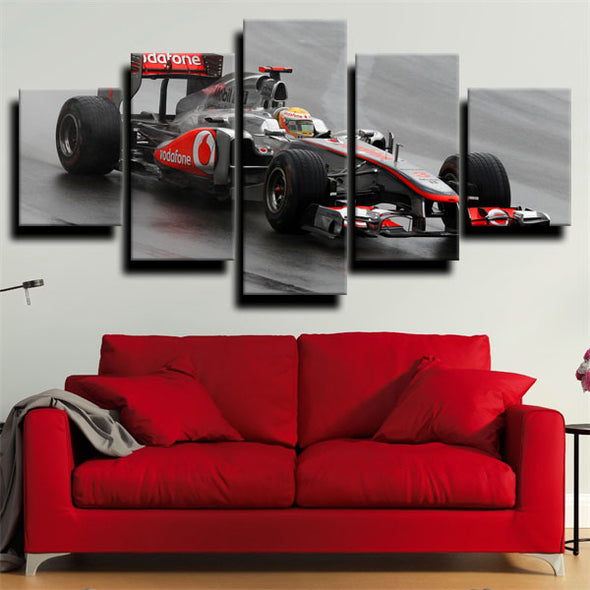 5 panel wall art canvas prints Formula 1 Car Mercedes AMG wall decor-1200 (2)