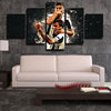 5 panel wall art canvas prints Goeba two players hugs home decor-1324 (2)