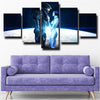 5 panel wall art canvas prints Halo Master Chief live room decor-1513 (2)