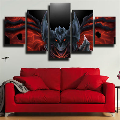 5 panel wall art canvas prints League Legends Aatrox home decor-1200 (2)
