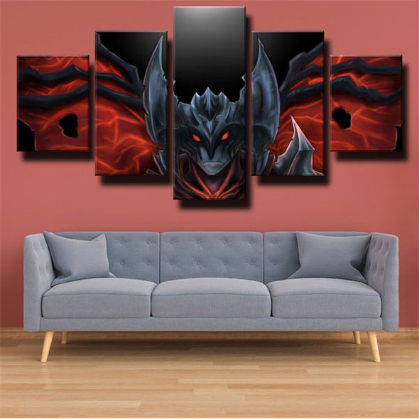 5 panel wall art canvas prints League Legends Aatrox home decor-1200 (2)