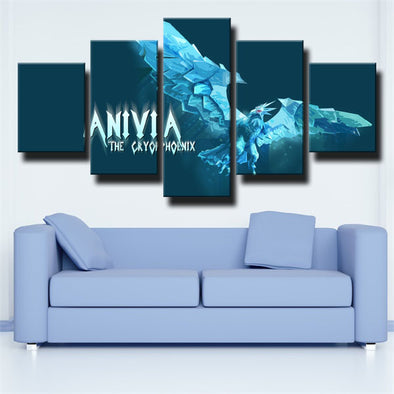 5 panel wall art canvas prints League Legends Anivia wall picture (1)