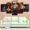 5 panel wall art canvas prints League Legends Blitzcrank decor picture-1200 (3)