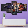 5 panel wall art canvas prints League Legends Dr. Mundo home decor-1200 (2)