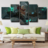 5 panel wall art canvas prints League Legends Ekko live room decor-1200 (2)