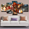5 panel wall art canvas prints League Of Legends Gangplank wall picture-1200 (2)