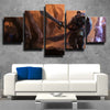 5 panel wall art canvas prints League Of Legends Garen live room decor-1200 (2)