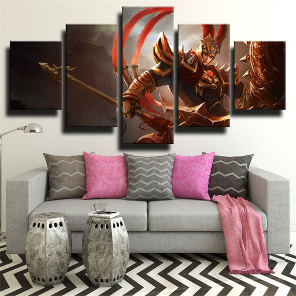 5 panel wall art canvas prints League Of Legends Jarvan IV home decor-1200 (3)