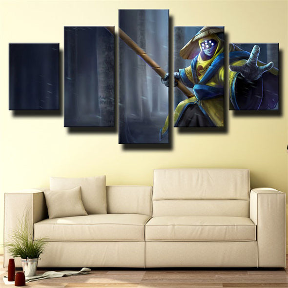 5 panel wall art canvas prints League Of Legends Jax decor picture-1200 (2)