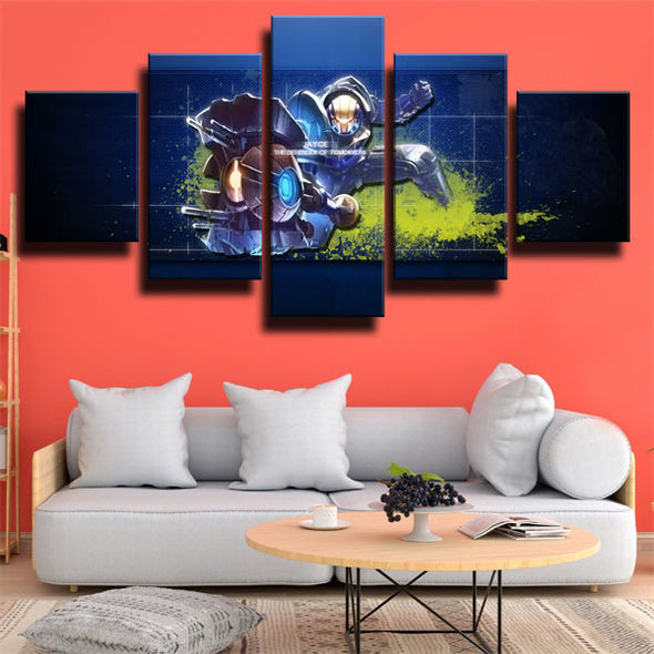 5 panel wall art canvas prints League Of Legends Jayce decor picture-1200 (1)