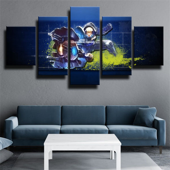 5 panel wall art canvas prints League Of Legends Jayce decor picture-1200 (3)