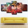 5 panel wall art canvas prints League Of Legends Jinx wall picture-1200 (2)