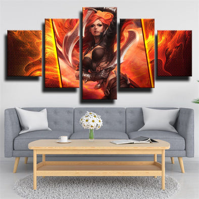 5 panel wall art canvas prints League Of Legends Katarina picture-1200 (1)