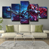 5 panel wall art canvas prints League Of Legends Katarina wall picture-1200 (2)