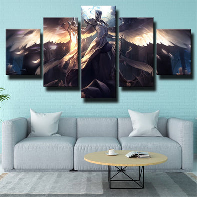 5 panel wall art canvas prints League Of Legends Kayle wall picture-1200 (1)