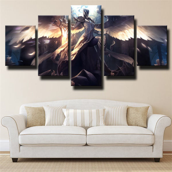 5 panel wall art canvas prints League Of Legends Kayle wall picture-1200 (3)