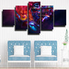 5 panel wall art canvas prints League Of Legends Kindred wall picture-1200 (2)