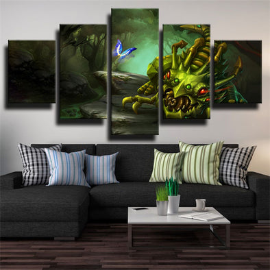 5 panel wall art canvas prints League Of Legends Kog'Maw wall picture-1200 (1)