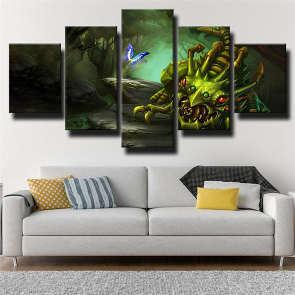 5 panel wall art canvas prints League Of Legends Kog'Maw wall picture-1200 (3)