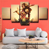 5 panel wall art canvas prints League Of Legends Leona home decor-1200 (2)