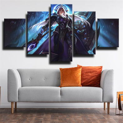 5 panel wall art canvas prints League Of Legends Leona wall picture-1200 (1)